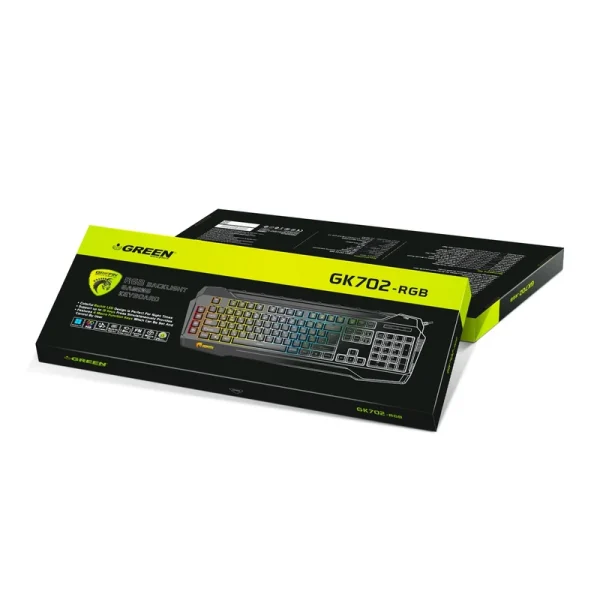 کیبورد گیمینگ گرین مدل GREEN GK702-RGB