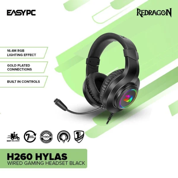 هدست گیمینگ ردراگون Redragon Hylas H260 Black - مشکی